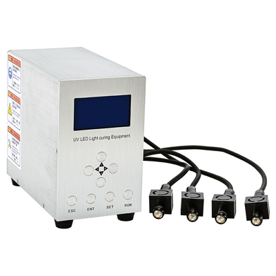 Sistema de cura por ponto UV LED multicanal 4CH 365nm 395nm cura simultânea para adesivo de peças pequenas